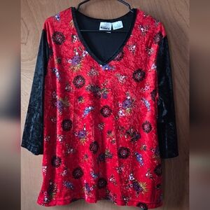 Bentley Plus Poly Top Looks Velvet Sz 1x